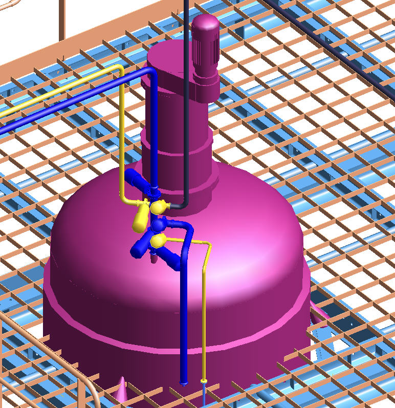 Prep. Tank for Spray Dryer Atomizer Feeding - 3D Arrangement
