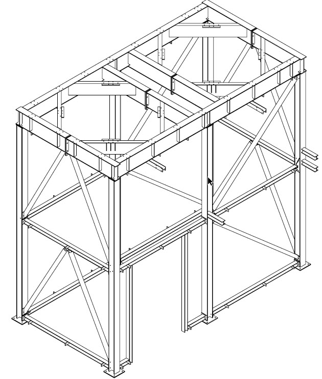 Steel Structure for Silo Support @ Waste Incineration Plant