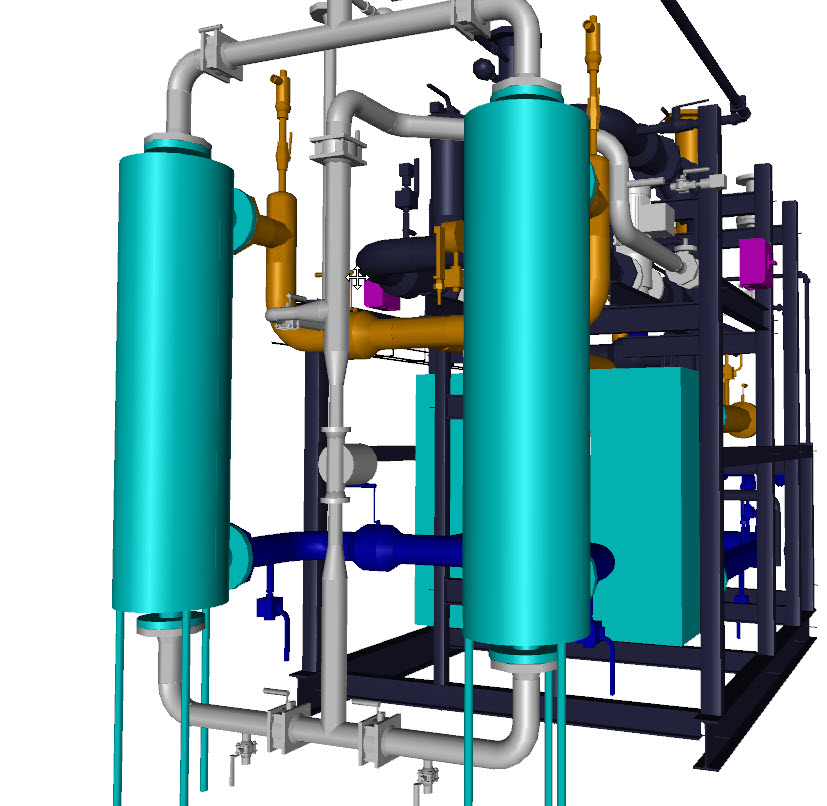 Building Utility Unit for Central Heating and Hot Tap