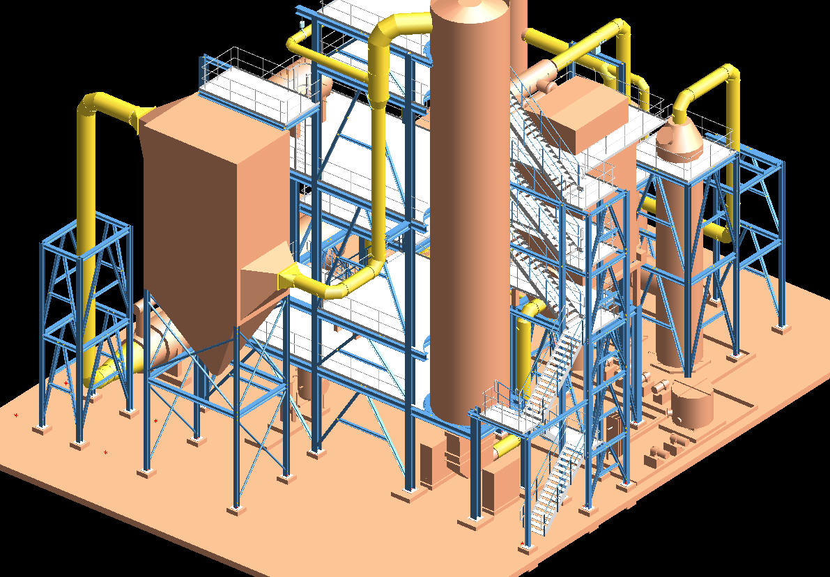 General Arrangement of Chemical Plant including Duct Design