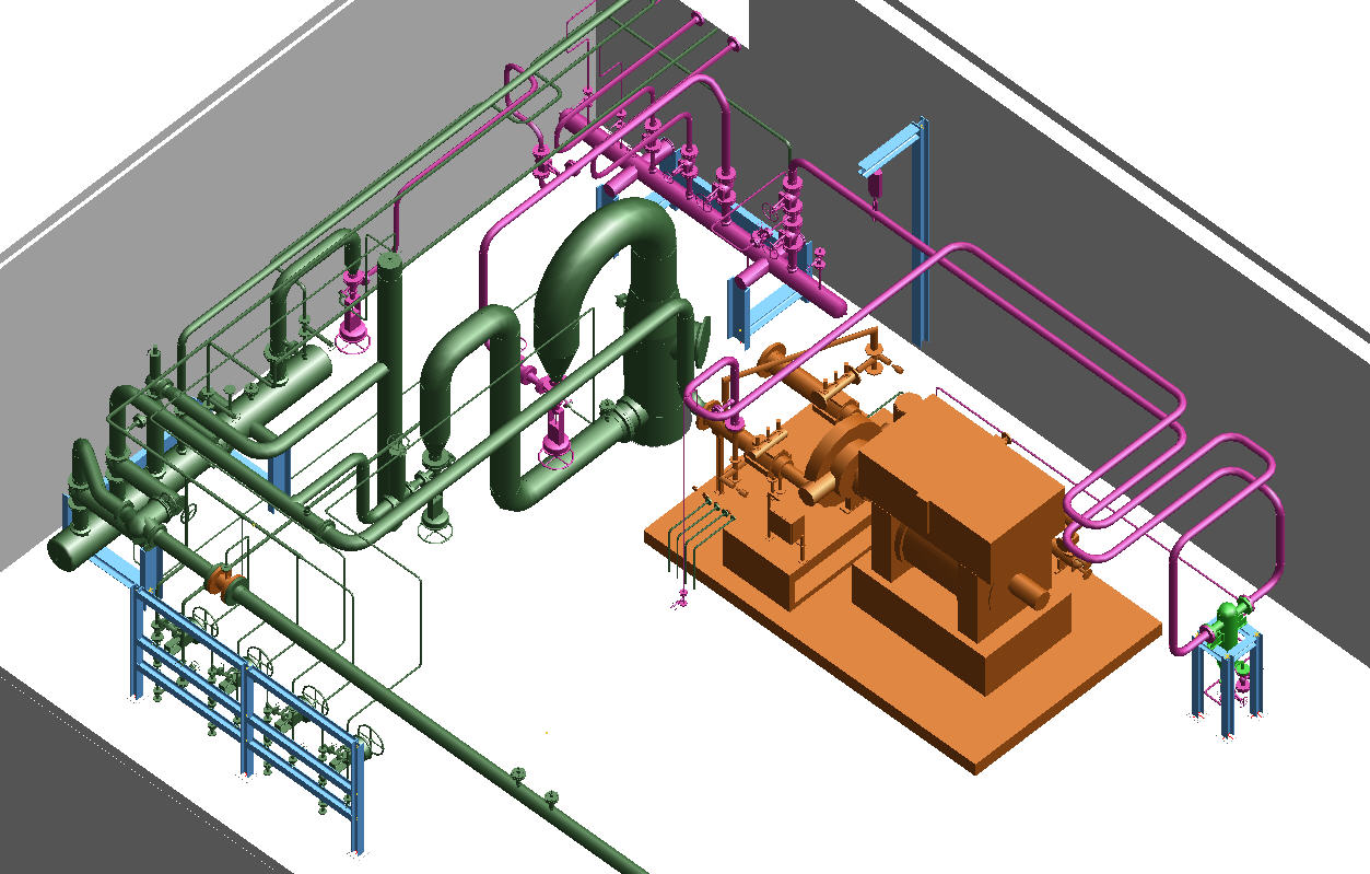 Pipe Installation for Steam Generator at Sludge Incineration (PL)