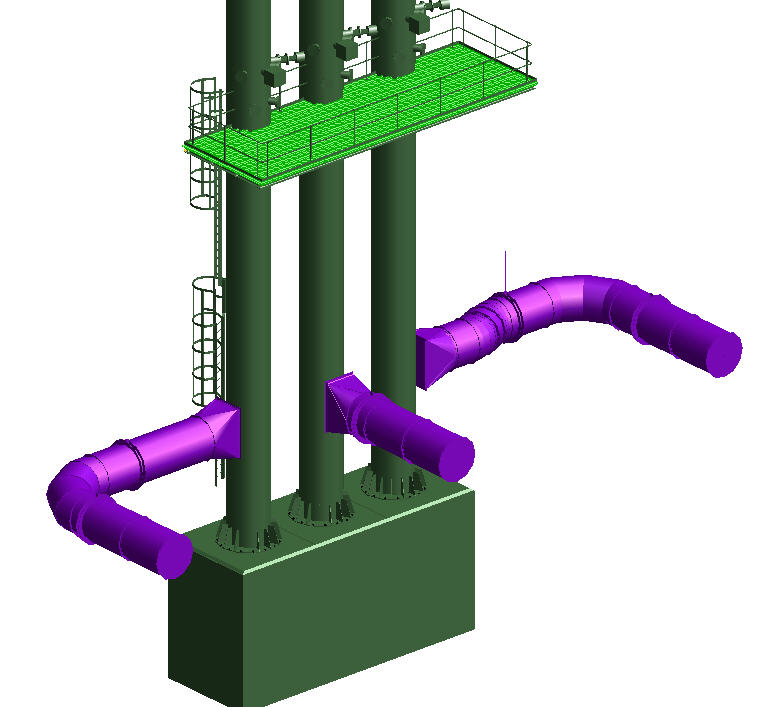 Boiler Plant for Super Heated Steam - Stack Arrangement